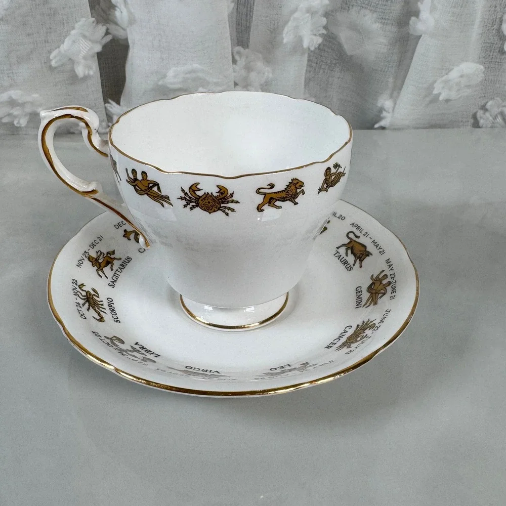 Signs of the Zodiac Regal‎ Bone China Sagittarius Cup and Saucer Made in England